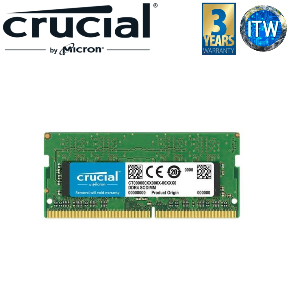 Crucial 8GB 260-Pin DDR4 SODIMM DDR4 3200 (PC4 25600) Laptop Memory (CT8G4SFRA32A)