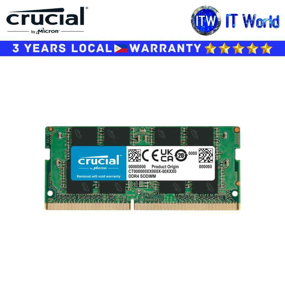 Crucial 16GB (1x16GB) DDR4 3200MHz SODIMM High Speed Laptop Memory CT16G4SFRA32A