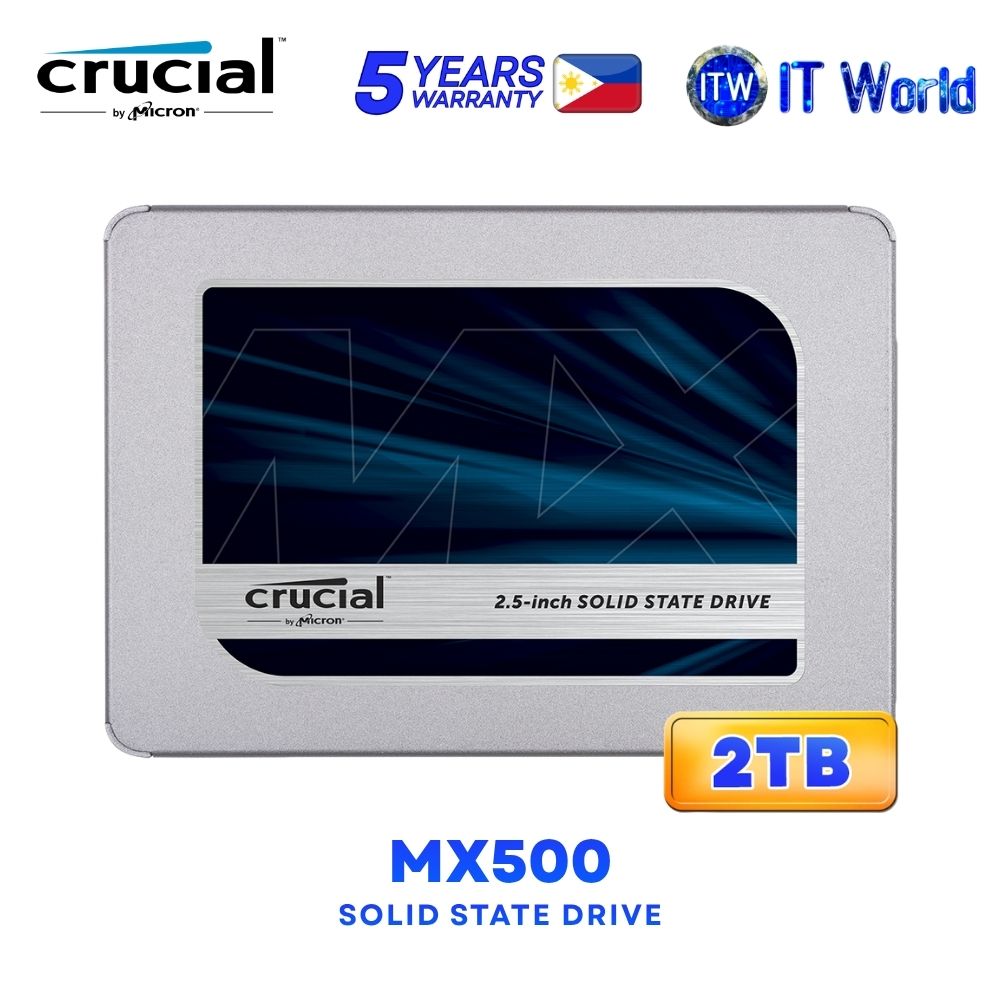Crucial MX500 2TB SATA 2.5-inch 3D NAND Read 560MB/s 510MB/s Internal SSD CT2000MX500SSD1