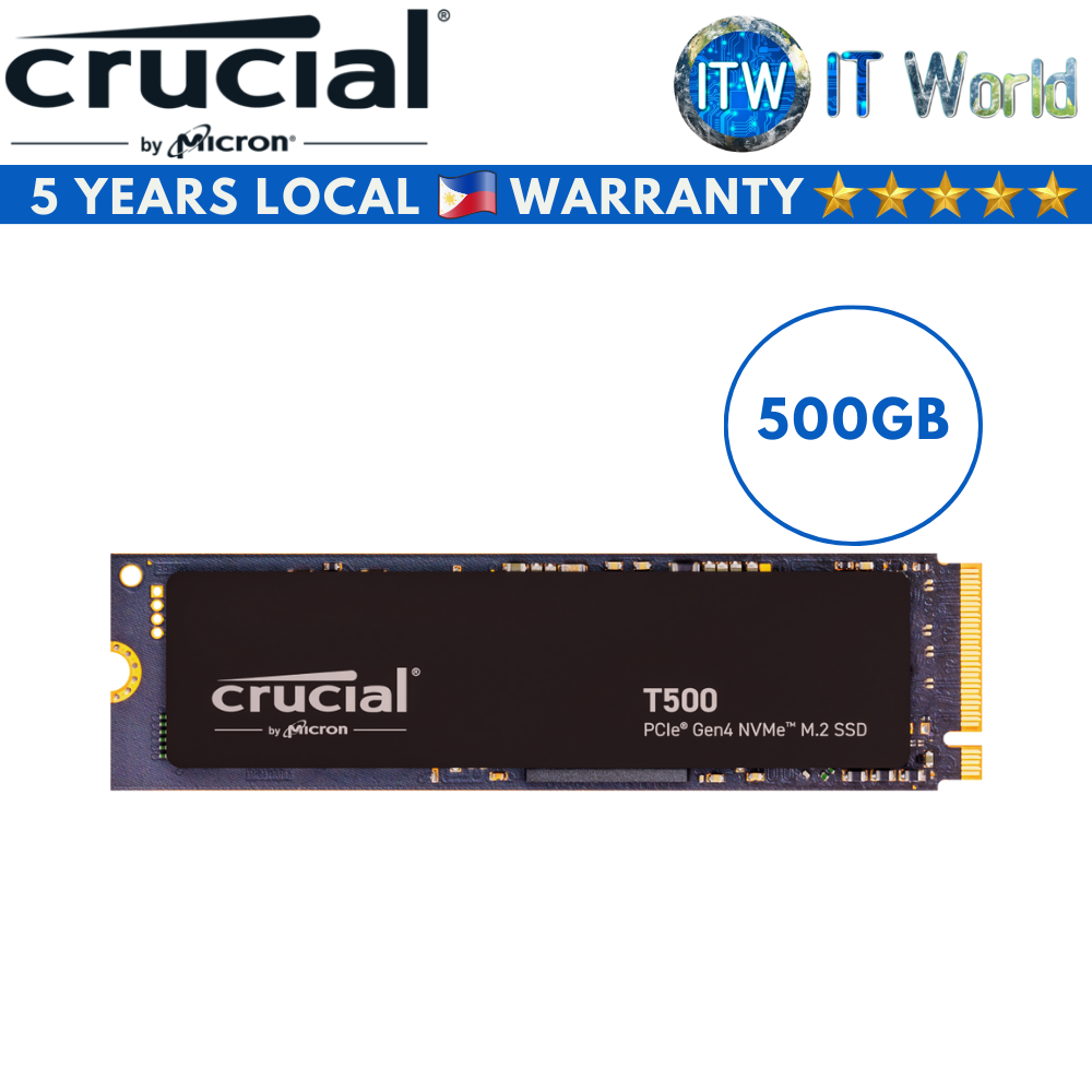 Crucial T500 Pro PCIe Gen4 NVMe M.2 Internal SSD 500GB (CT500T500SSD8)