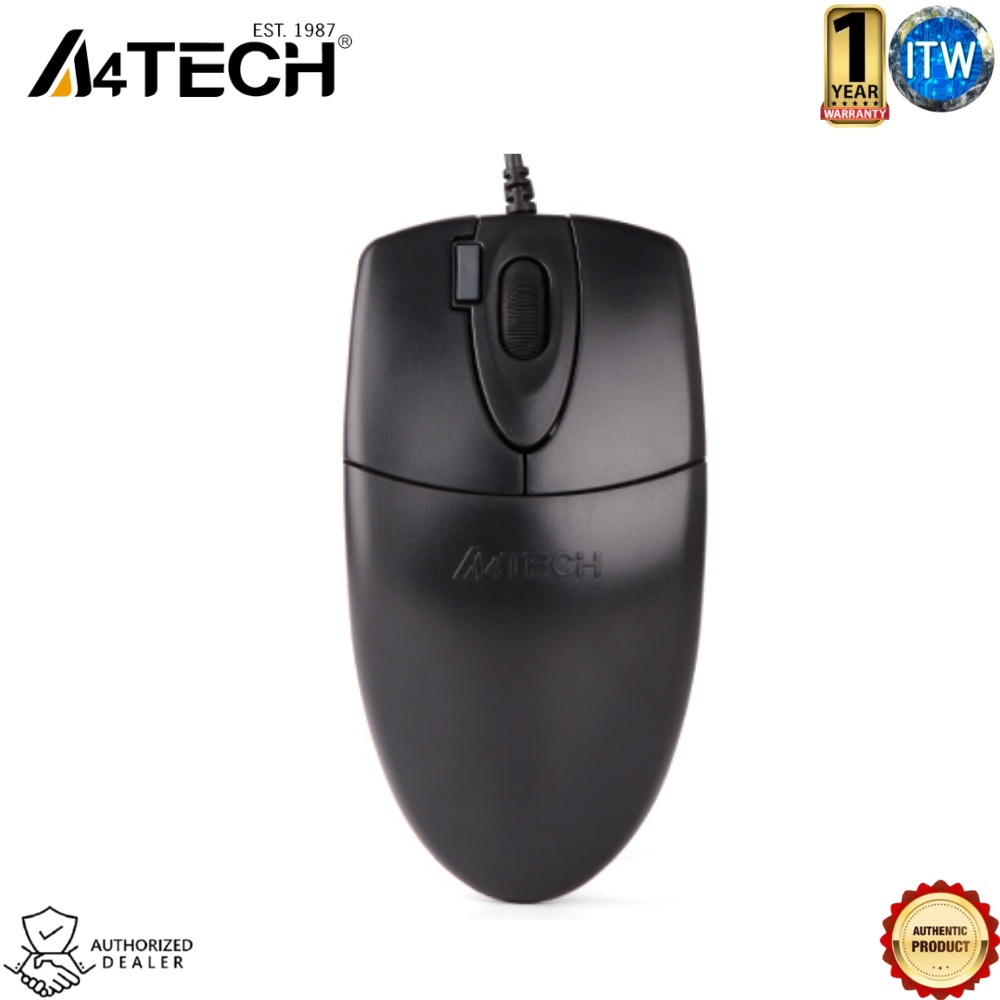 A4Tech OP-620D - 1000DPI, Wired USB Optical Wheel Mouse (Black)