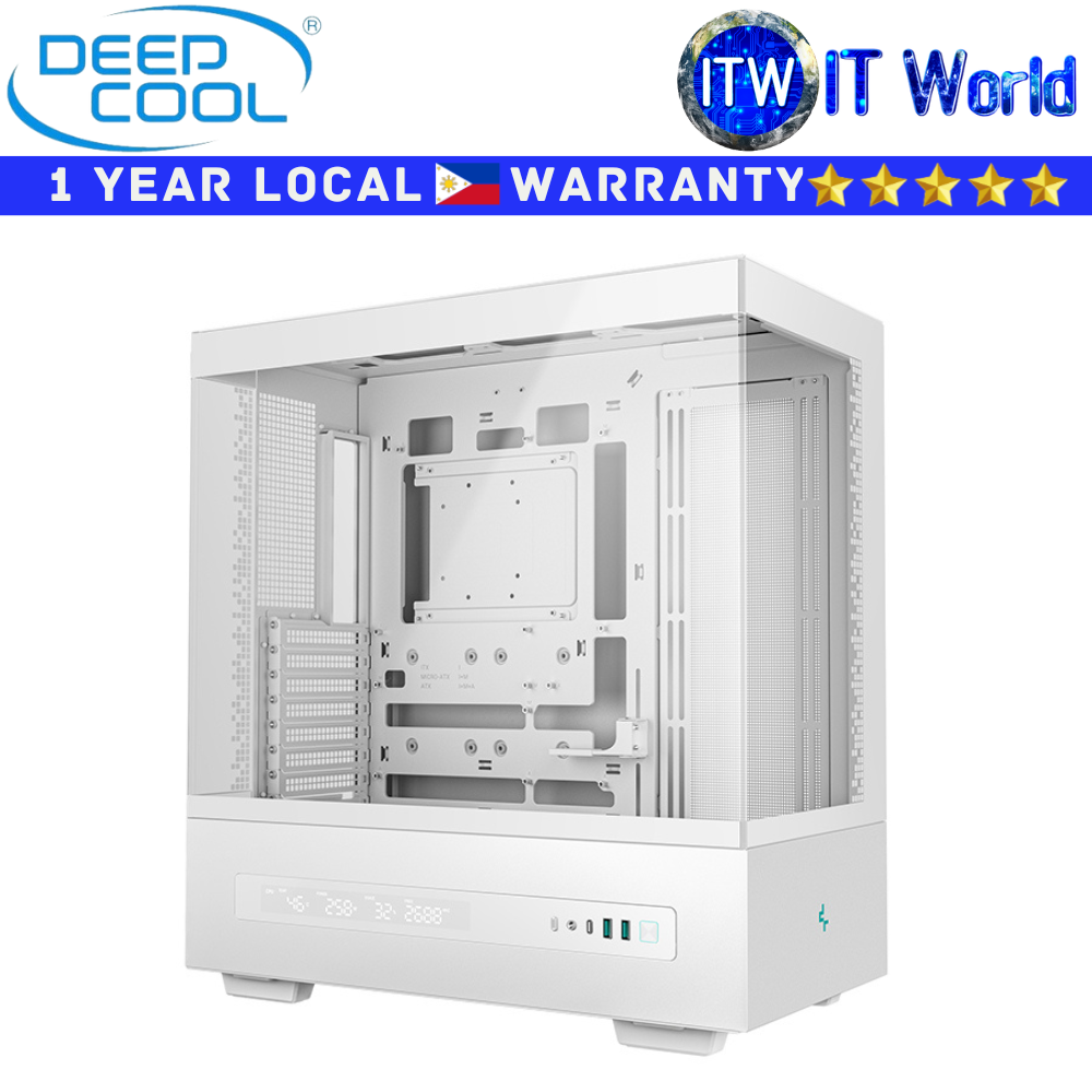 Deepcool Computer PC Case CH690 Digital ATX Mid-Tower Case Tempered Glass White (R-CH690-WHNNA0D-G-1)