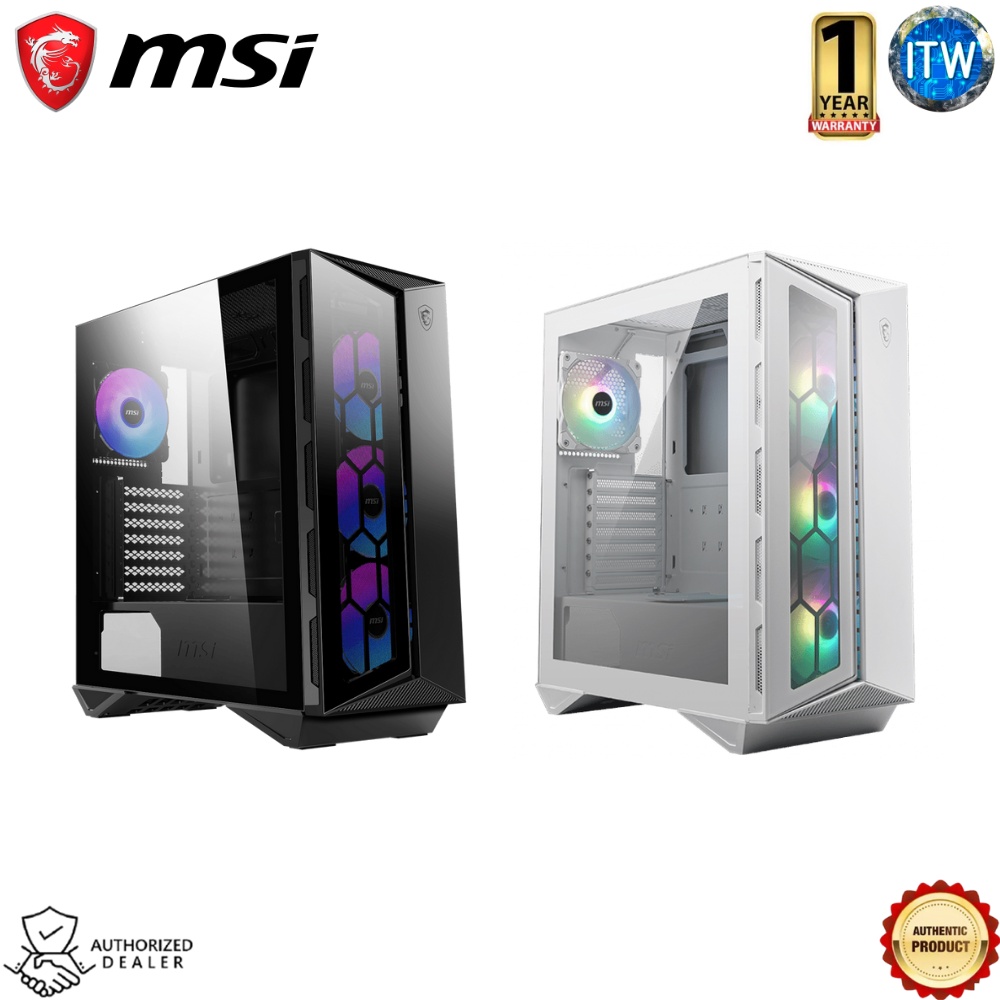 MSI Mpg Gungnir 110R - Support MB Form Factor ATX / M-ATX / Mini ITX, Standard ATX PC Case