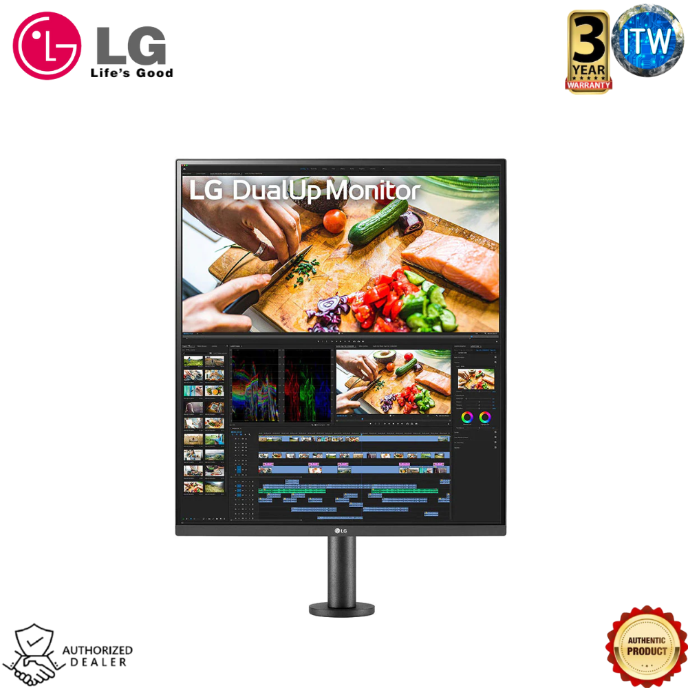 LG 28MQ780-B - 28 inch, 16:18 Dual Up Monitor with Ergo Stand and USB Type-C