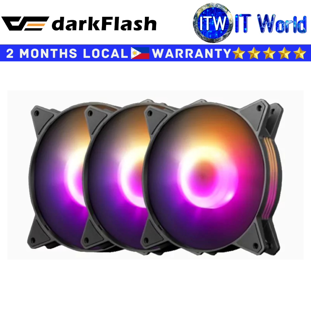 Darkflash PC Fan C6 3in1 Aurora Spectrum ARGB Single Mode Cooling Fan (Black)