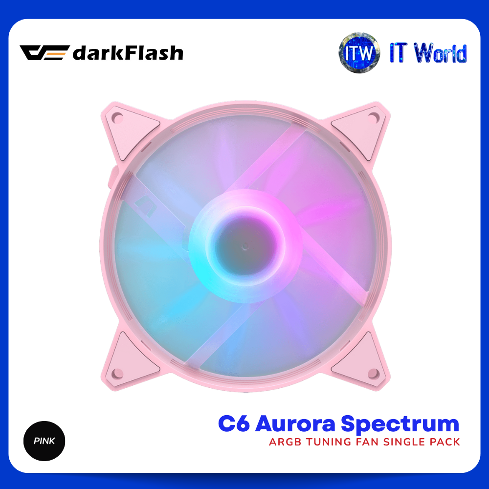 DarkFlash C6 Aurora Spectrum ARGB Tuning Fan Single Pack itw