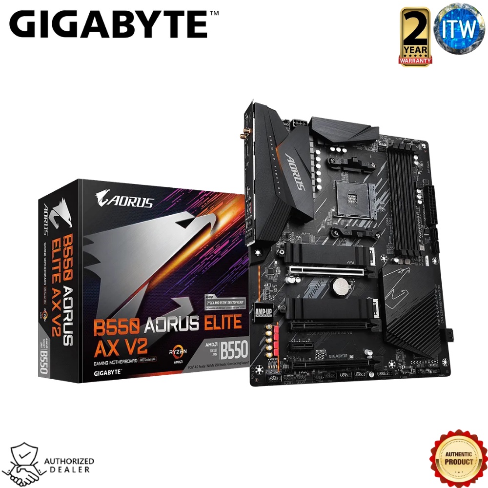 Gigabyte B550 Aorus Elite AX V2 DDR4 - AMD B550 Chipset ATX Motherboard