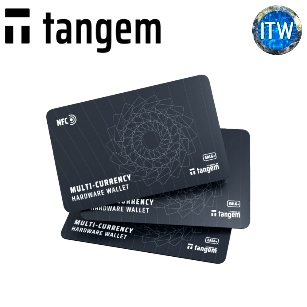 ITW | Tangem Wallet Pack of 3 Own your crypto card-shaped self-custodial cold wallet (TG115X3-S)