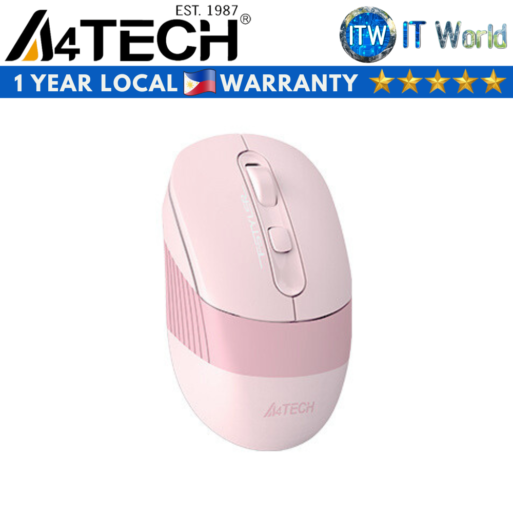 A4tech FB10C - Dual Mode Rechargeable, Bluetooth mode and 2.4GHz Wireless Mouse (Baby Pink)