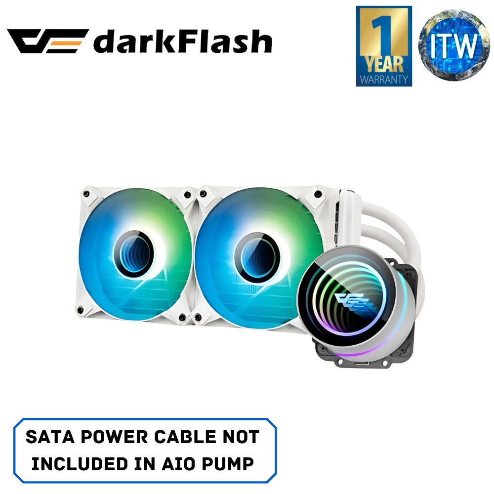 Darkflash Twister DX240 V2.6 Liquid CPU Cooler (White)