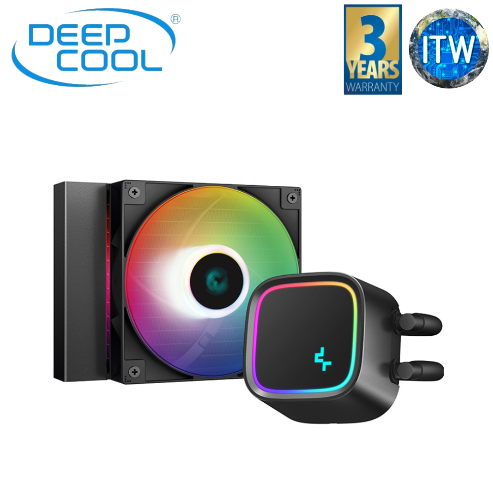 ITW | DeepCool LE300 120mm Hydro Bearing AIO CPU Cooler w/ Anti-Leak Tech (R-LE300-BKLNMC-G-1)