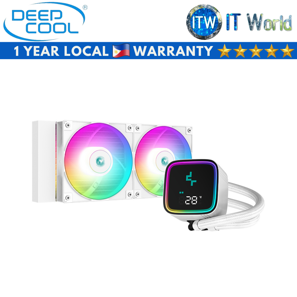 Itw | Deepcool CPU Cooler Fan LS520 SE Digital Hydro Bearing w/ A Status Display (Black | White)