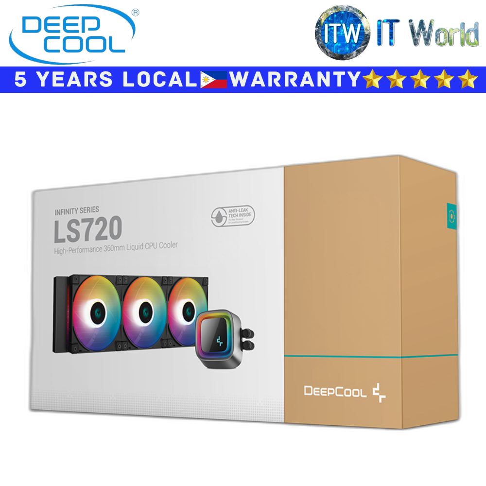 Itw | Deepcool CPU Cooler Fan LS520/LS720 Black ARGB Fan and Premium Liquid Fluid Dynamic Bearing