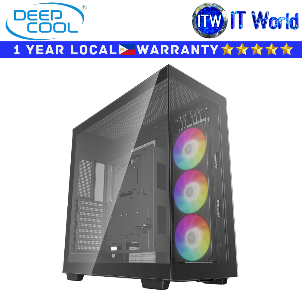 Itw | Deepcool Computer PC Case CH780 Panoramic Glass-Dual Chamber Tempered Glass (Black | White)