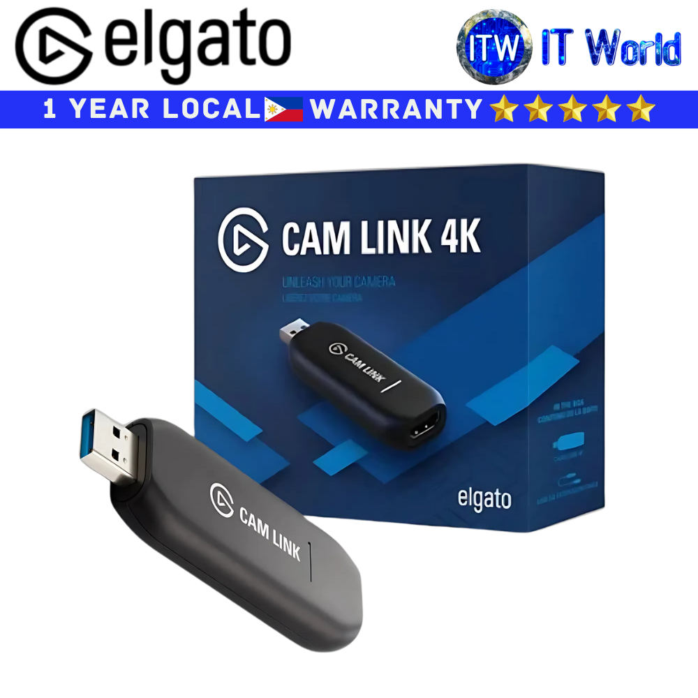 Elgato Capture Device Cam Link 4K Broadcast Live, Record via DSLR, Camcorder (EL-10GAM9901)