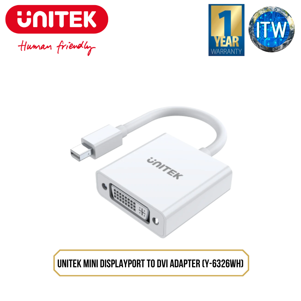 Unitek Mini DisplayPort to DVI Adapter (Y-6326WH)