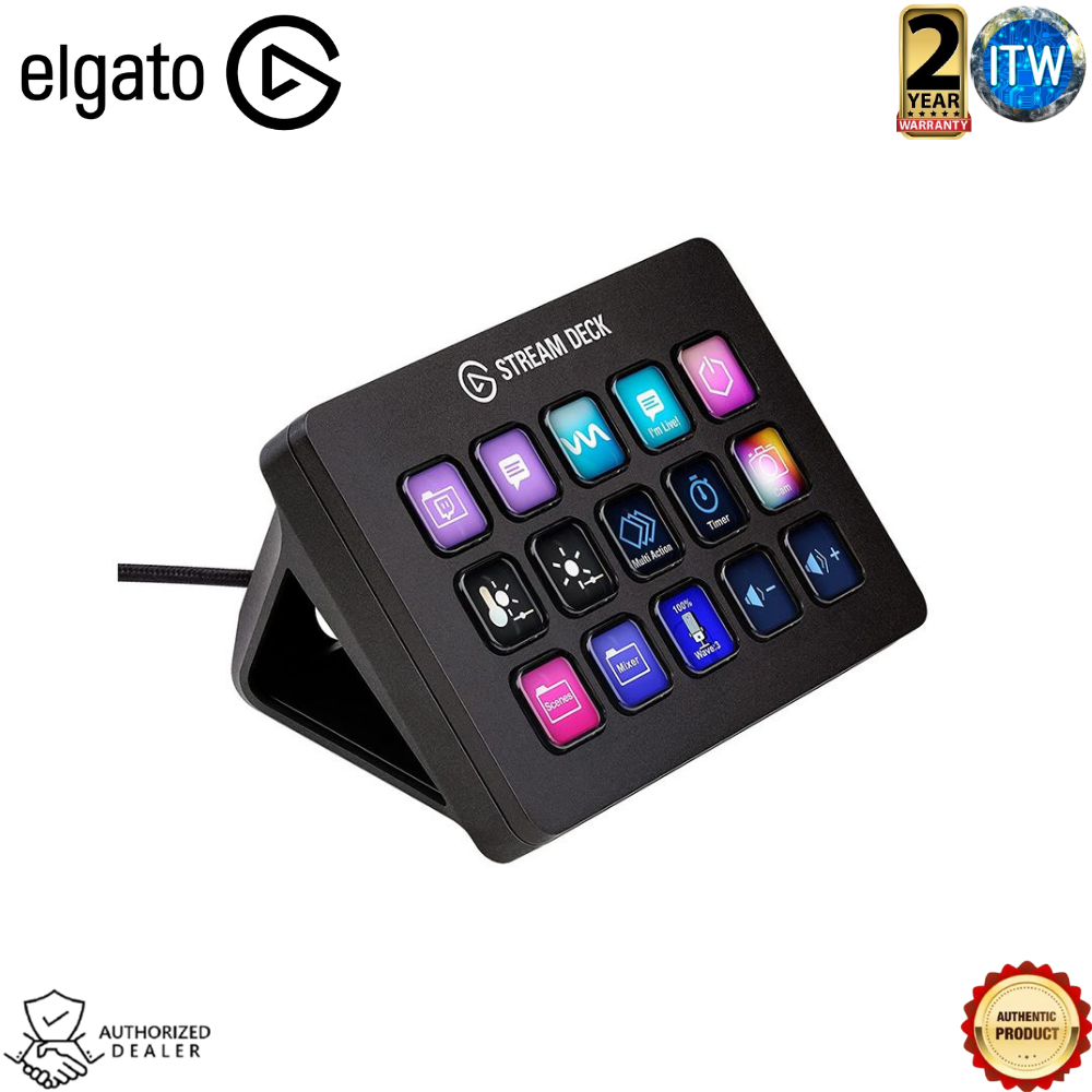 Elgato Stream Deck MK.2 - STREAMLINE EVERYTHING, Control Myriad Apps and Tools (Black/White)