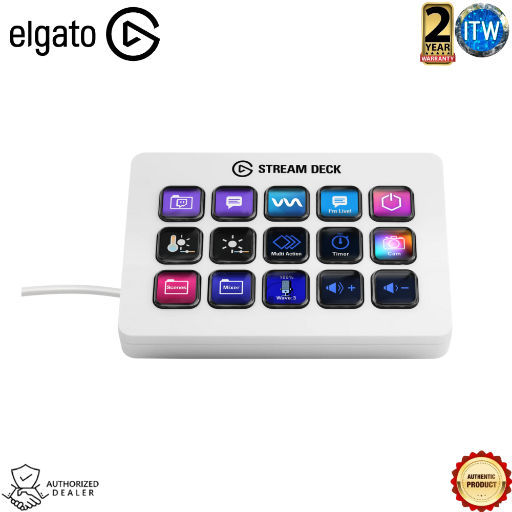 Elgato Stream Deck MK.2 - STREAMLINE EVERYTHING, Control Myriad Apps and Tools (Black/White)