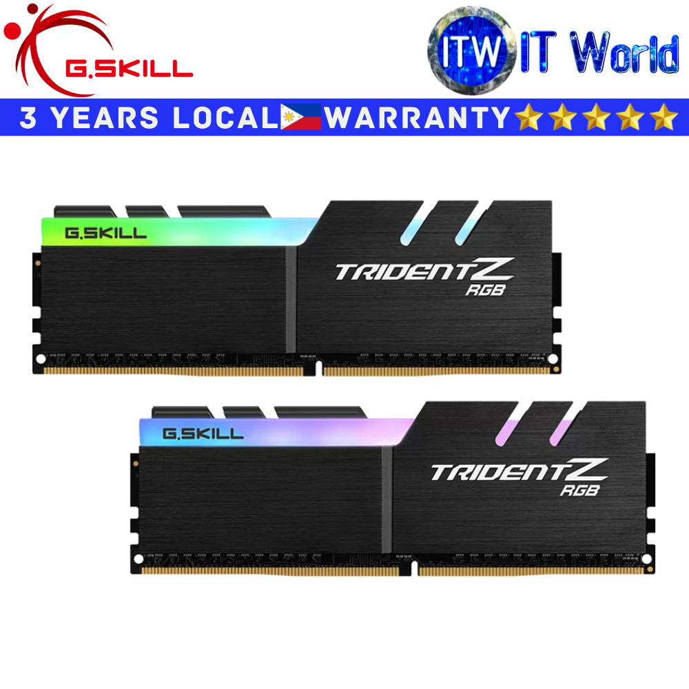 G.Skill DDR4 RAM 32GB (16GBx2) 3600Mhz Trident Z RGB Desktop Memory (F4-3600C18D-32GTZR)
