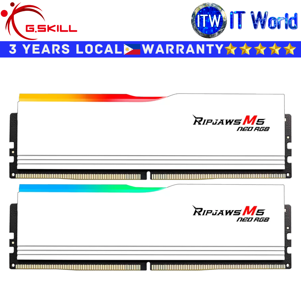 G.Skill DDR5 RAM 32GB (2x16GB) 6000Mhz Ripjaws M5 Neo RGB AMD Expo (F5-6000J3636F16GX2-RM5NRW)