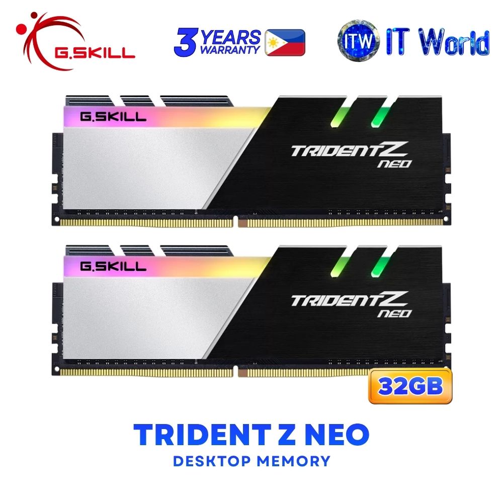 G.Skill Trident Z Neo 32GB (2x16GB) DDR4-4000Mhz Dual Kit Desktop Memory F4-4000C18D-32GTZN