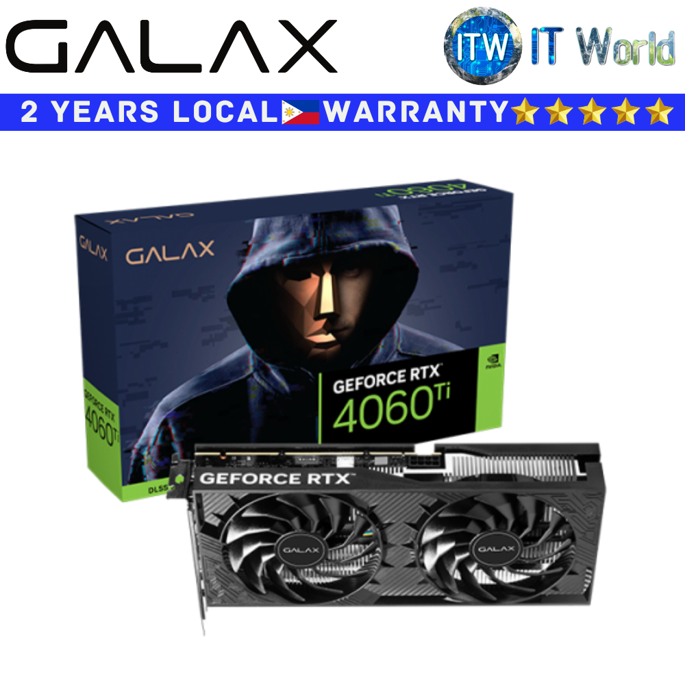 Galax RTX 4060 Ti 1-Click OC V2 8GB GDDR6 Geforce Graphic Card (46ISL8MDAPOC)
