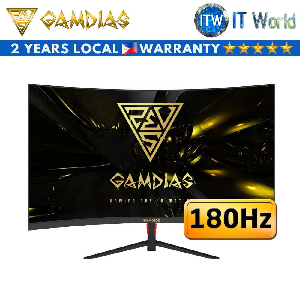 Gamdias Atlas Curve Gaming Monitor HD27G II - 27" 180Hz / 1920x1080 FHD / VA / 0.5ms (MPRT) | itw