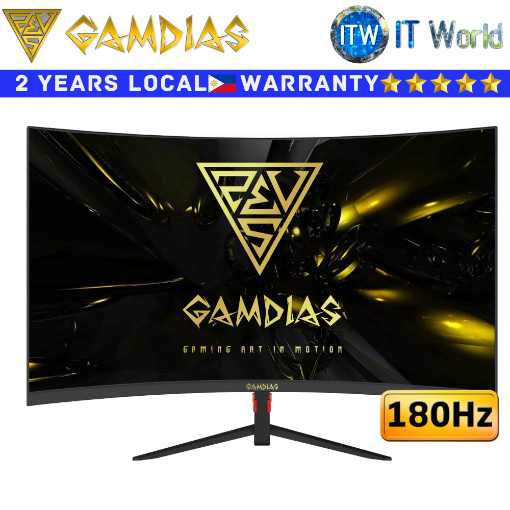 Itw | Gamdias Curved Gaming Monitor 24" 180Hz / 1920x1080 FHD / VA / R1500 FreeSync Atlas HD24C II