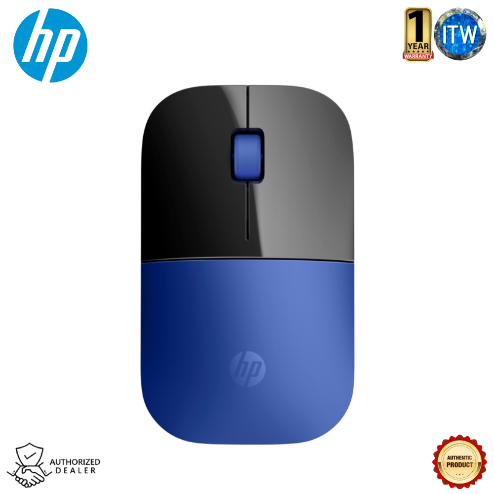 HP Z3700 Blue Wireless Mouse - 2.4GHz Wireless Connection (V0L81AA)