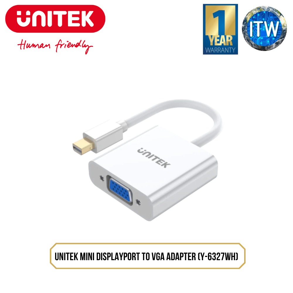Unitek Mini DisplayPort to VGA Adapter (Y-6327WH)