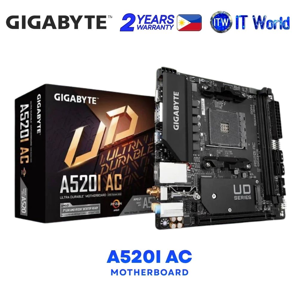 Gigabyte A520I mini-ITX AM4 DDR4 AMD A520 Chipset Motherboard GA-A520I-AC