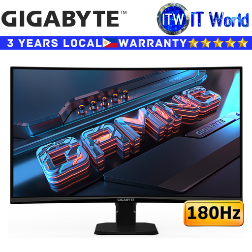 [GP-GS27QCA-AP] Gigabyte Curved Gaming Monitor GS27QCA 27" QHD / 180Hz / VA / 1ms / 1500R (GP-GS27QCA-AP)