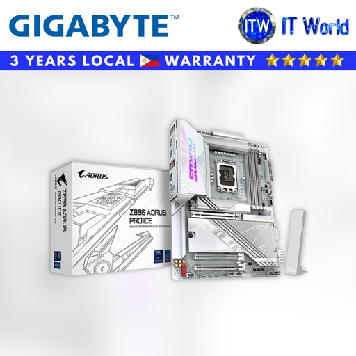 [GA-Z890-AORUS-PRO-ICE] Gigabyte Motherboard Z890 Aorus Pro Ice ATX LGA1851 DDR5 (GA-Z890-AORUS-PRO-ICE)