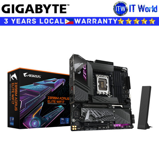 [GA-Z890M-A-ELITE-WIFI7] Gigabyte Motherboard Z890M Aorus Elite Wifi7 micro-ATX LGA1851 DDR5 (GA-Z890M-A-ELITE-WIFI7)