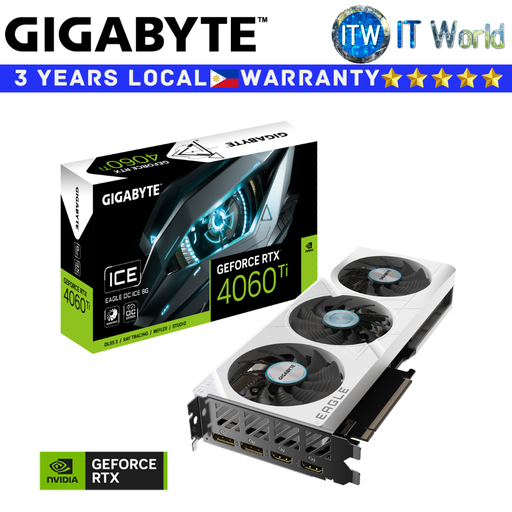 [GV-N406TEAGLEOC-ICE-8GD] Gigabyte RTX 4060 Ti Eagle OC Ice 8G GDDR6 Geforce GraphicCard (GV-N406TEAGLEOC-ICE-8GD)https://www.itworldph.com/odoo/action-575