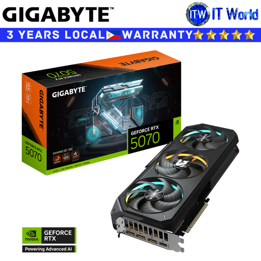 [GV-N5070GAMING-OC-12GD] Gigabyte RTX 5070 Gaming OC 12GB GDDR7 Geforce Graphic Card (GV-N5070GAMING-OC-12GD)