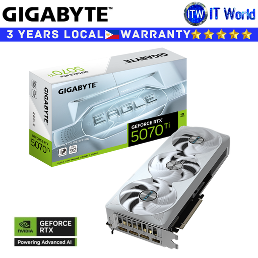 [GV-N507TEAGLEOC-ICE-16GD] Gigabyte RTX 5070 Ti Eagle OC Ice SFF 16GB GDDR7 Geforce Graphic Card (GV-N507TEAGLEOC-ICE-16GD)
