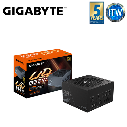 [GP-UD850GM-PG5-V2] Gigabyte UD850GM 850W 80+ Gold PCIe 5.0 Fully Modular PSU