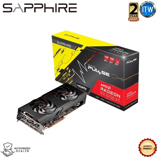 [SPR-11318-03-20G] SAPPHIRE PULSE Radeon RX 6750 XT 12GB GDDR6 PCI Express 4.0 ATX Graphic Card (SPR-11318-03-20G)