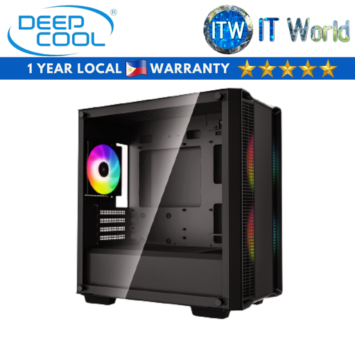 [R-CC360-BKAPM3-G-1] Deepcool CC360 ARGB micro-ATX Tempered Glass PC Case Black (R-CC360-BKAPM3-G-1)