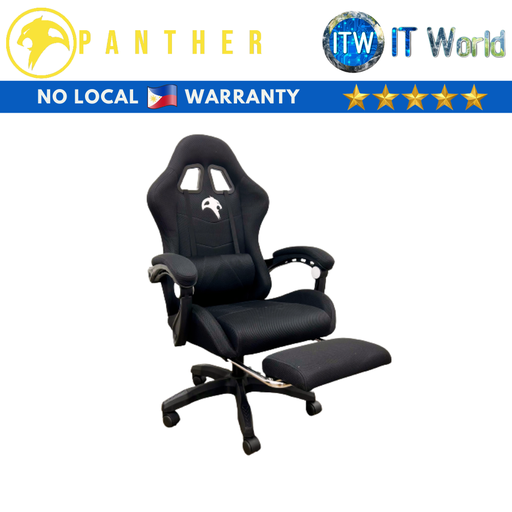 [PANTHER gaming chair AB] ITW | Panther Nightfall Fabric with Footrest Gaming Chair (All Black | BlackRed | BlackWhite)