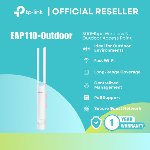[EAP110-Outdoor] TP-Link EAP110-Outdoor | 300Mbps N Outdoor Access Point / IP65 / PoE Support
