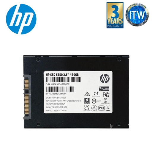 [S650 480GB] HP S650 - 2.5&quot; SATA III ,6 Gb/s, 3D NAND TLC Internal Solid State Hard Drive (240GB/480GB) (480GB)