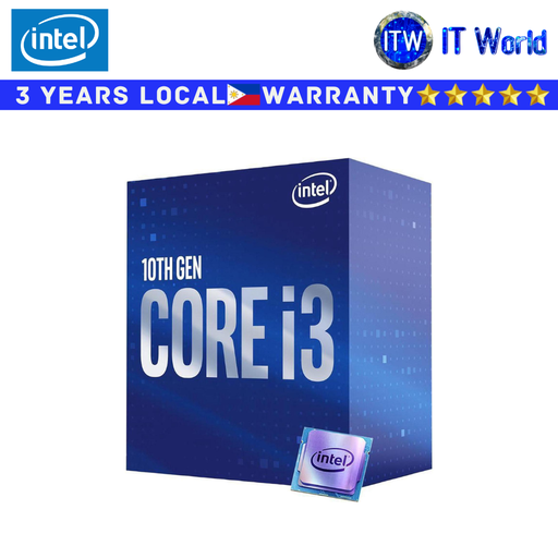[Intel Core i3-10100 Processor] Itw | Intel Core i3-10100 3.6 GHz Quad Core LGA 1200 Desktop Processor (Intel Core i3-10100 Processor)