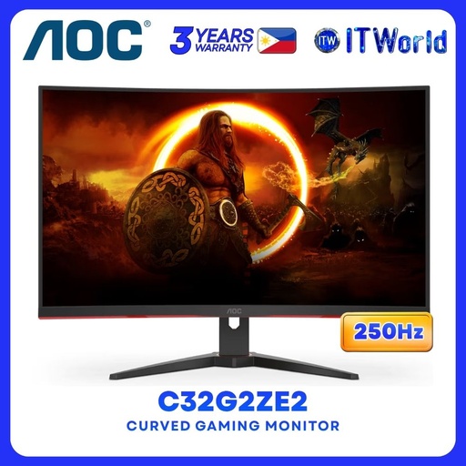 [C32G2ZE2 250Hz] AOC C32G2ZE2 - 31.5" 1920x1080 FHD / 250Hz / VA / 0.5ms MPRT, 4ms GTG / 1500R Curved Gaming Monitor