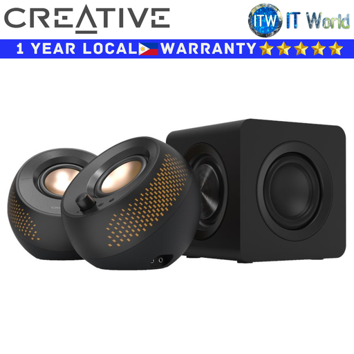 [MF0495] Itw | Creative Bluetooth Speaker Pebble X Plus Black 2.1 USB-C Customizable RGB Lighting (MF0495) 12E2