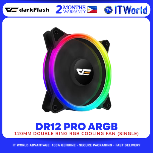 [darkFlash DR12 PRO SINGLE] DarkFlash DR12 PRO Double Ring RGB Single Fan