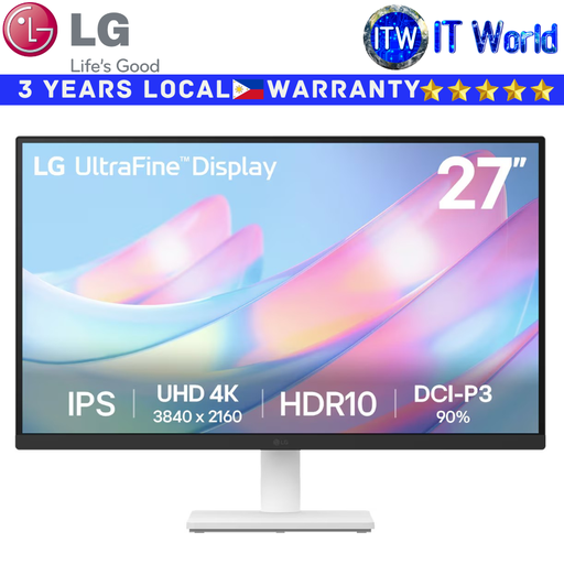 [27US500-W] Itw | LG Monitor 27US500-W 27" 3840x2160 4K UHD / 60Hz / IPS / 5ms (GTG at Faster) / White