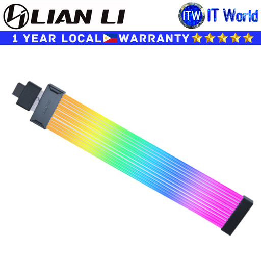 [G89.PW16-121W.00] Itw | Lian Li Extension Cable Strimer Wireless 16-12 RGB 12 Light Guides 340mm Black (PW16-121W)