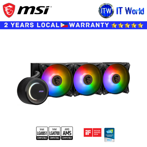 [MAG CORELIQUID E360] Itw | MSI E360 Coreliquid ARGB CPU Liquid Cooler - Black (MAG CORELIQUID E360)